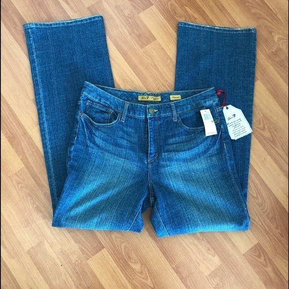 NWT Seven 7 Premium Denim Flare Jeans Size 12 - Picture 5 of 16